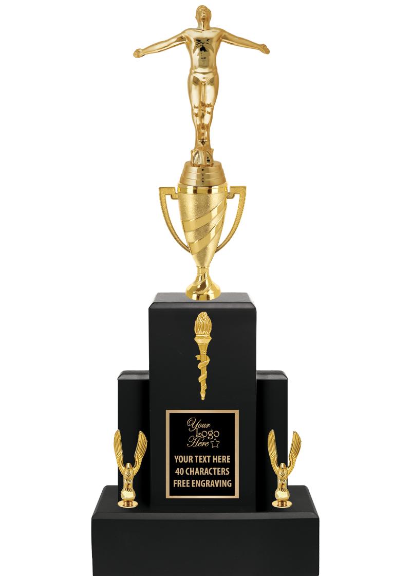 20.75" BLACK WOOD TRP/GOLD CUP