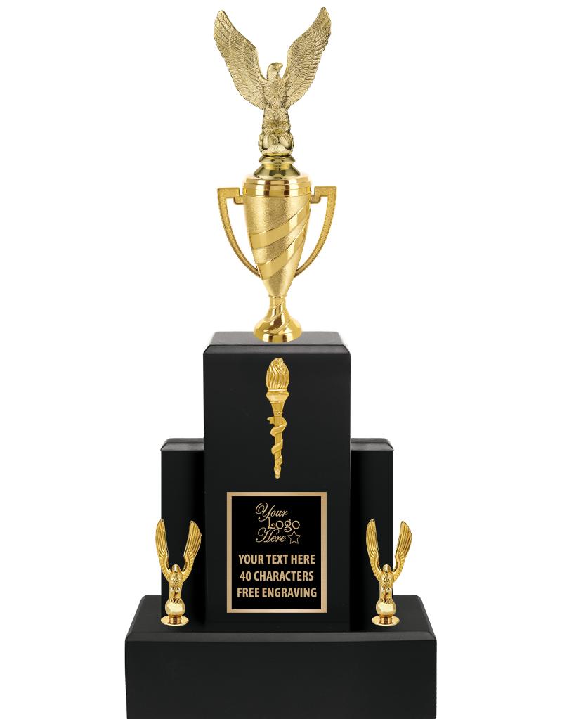 20.75" BLACK WOOD TRP/GOLD CUP