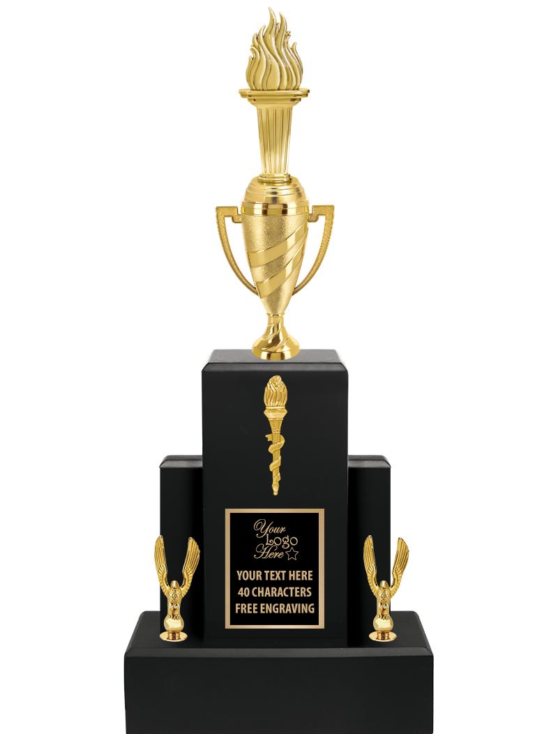 20.75" BLACK WOOD TRP/GOLD CUP