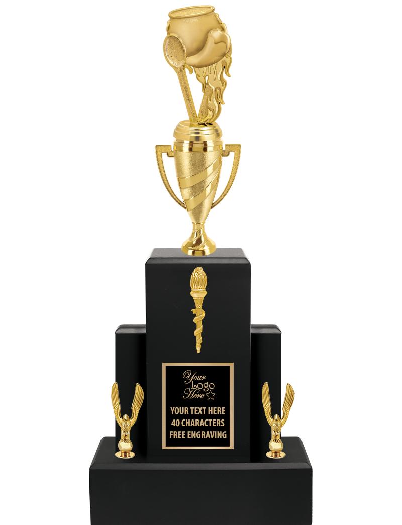 20.75" BLACK WOOD TRP/GOLD CUP