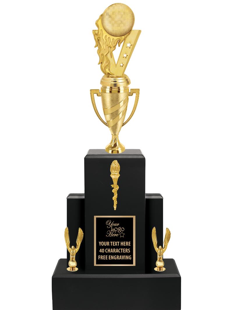 20.75" BLACK WOOD TRP/GOLD CUP