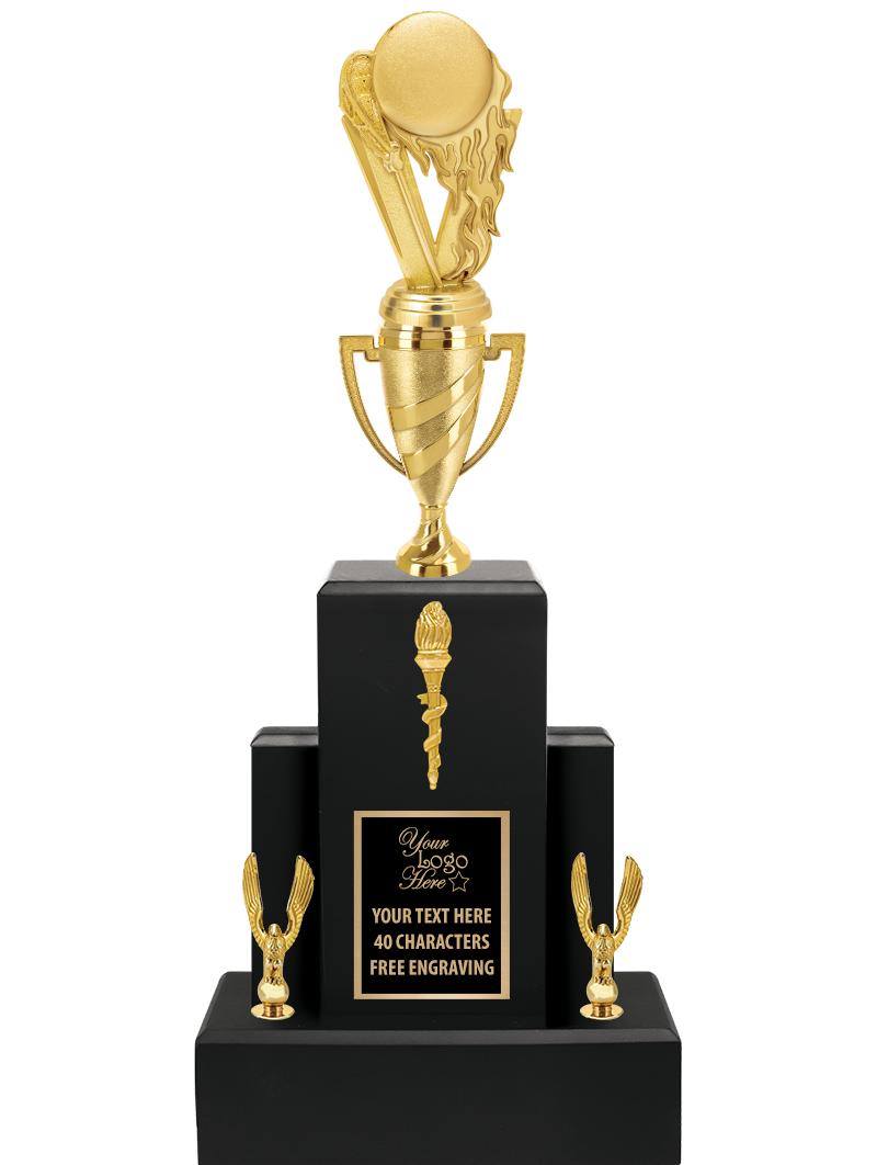 20.75" BLACK WOOD TRP/GOLD CUP