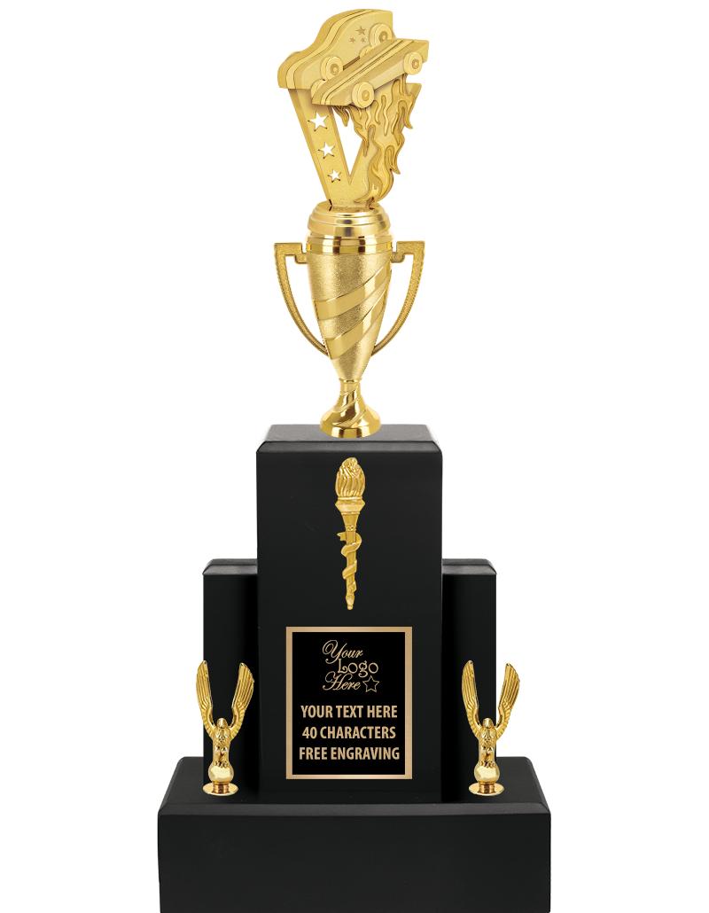 20.75" BLACK WOOD TRP/GOLD CUP