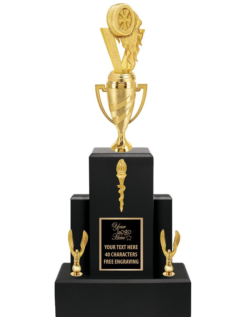 20.75" BLACK WOOD TRP/GOLD CUP