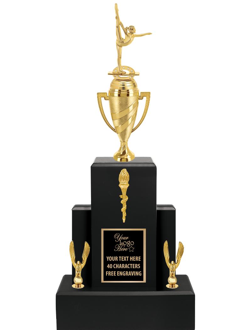 20.75" BLACK WOOD TRP/GOLD CUP