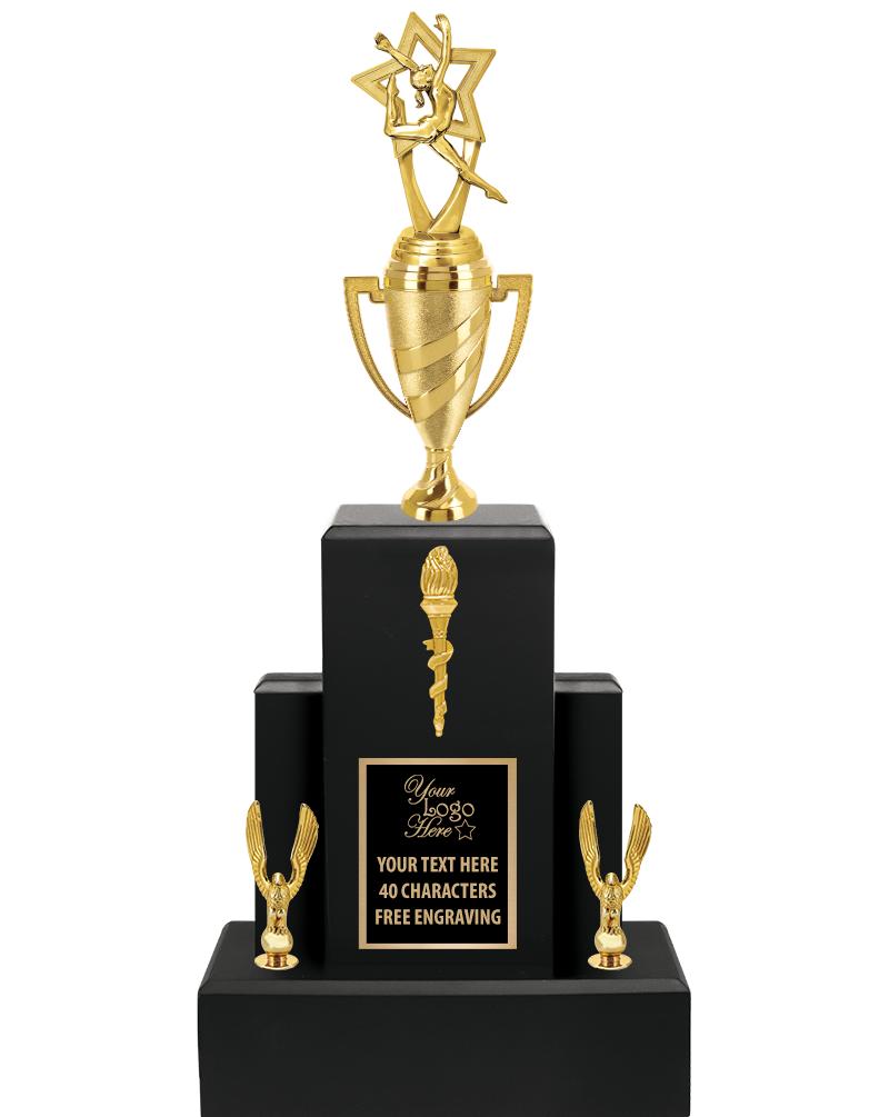 20.75" BLACK WOOD TRP/GOLD CUP