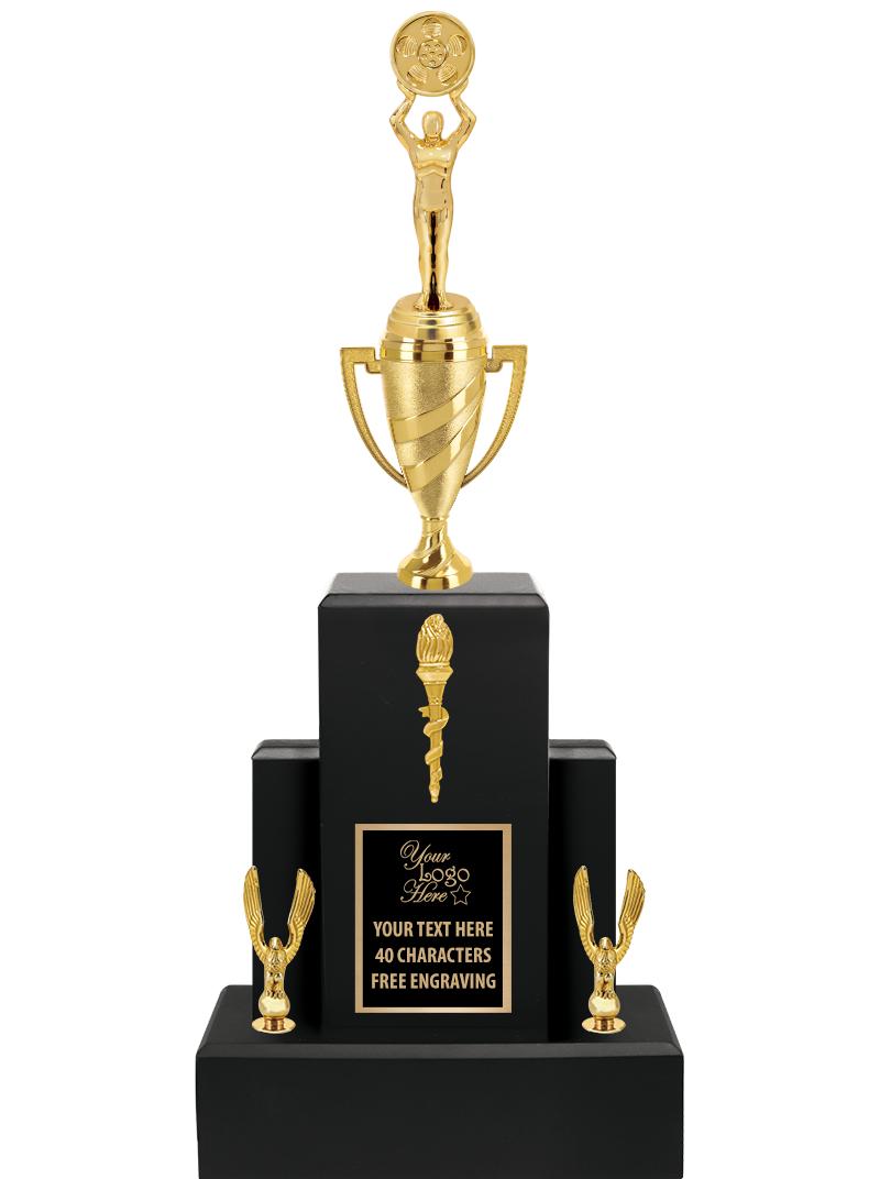 20.75" BLACK WOOD TRP/GOLD CUP