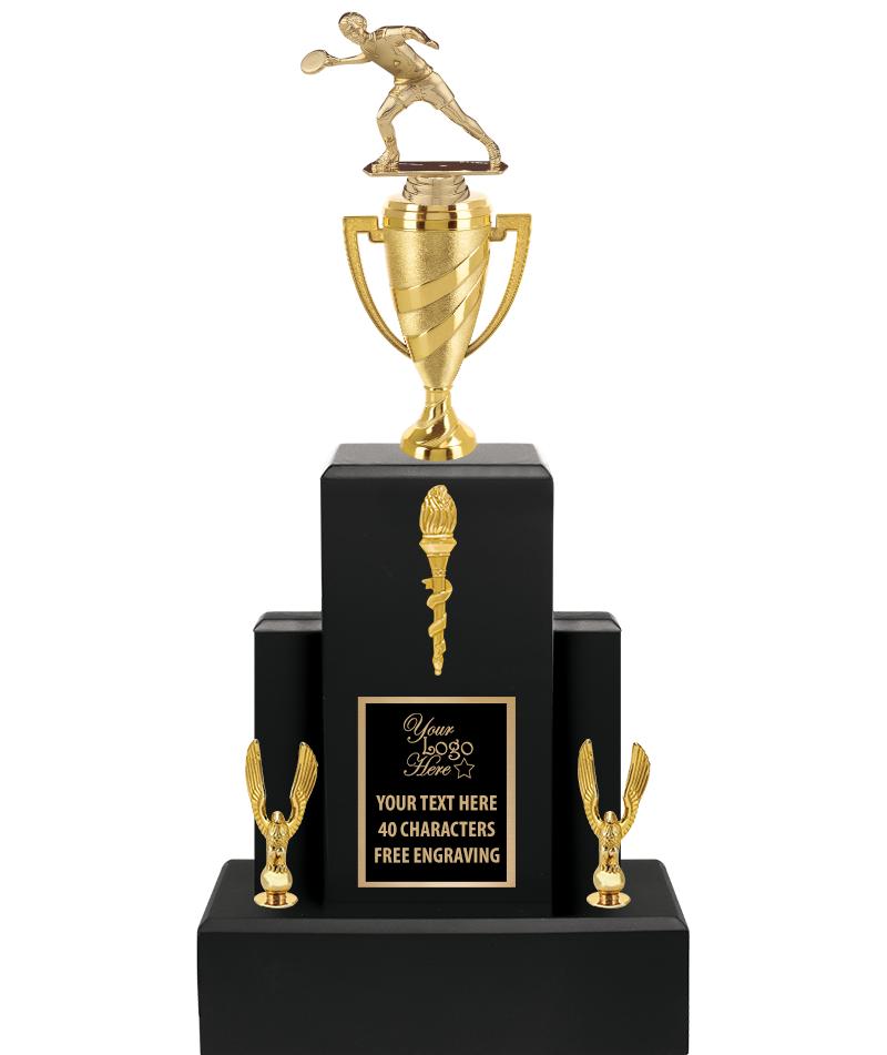 20.75" BLACK WOOD TRP/GOLD CUP