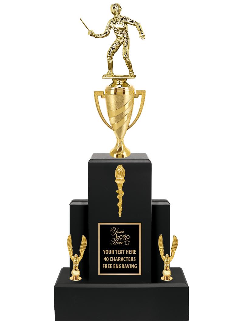 20.75" BLACK WOOD TRP/GOLD CUP