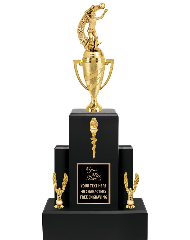 20.75" BLACK WOOD TRP/GOLD CUP