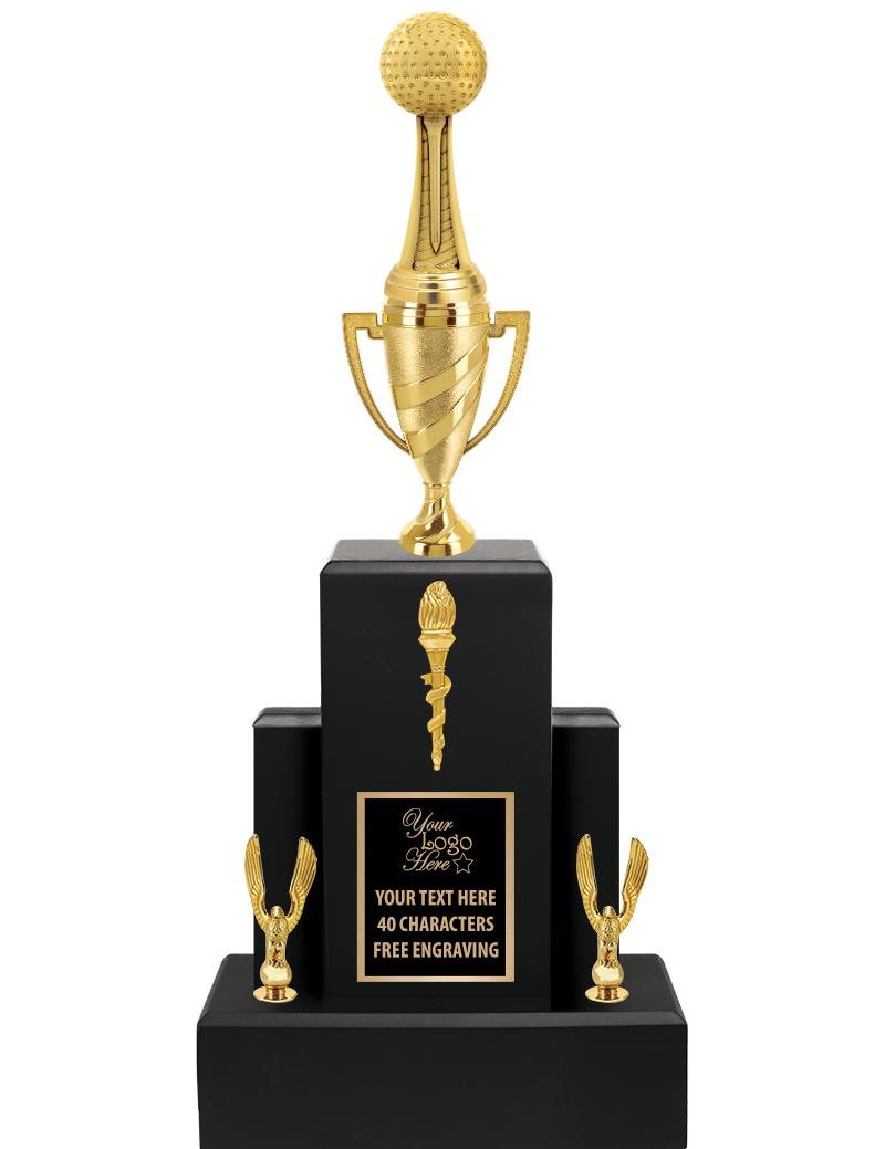 20.75" BLACK WOOD TRP/GOLD CUP