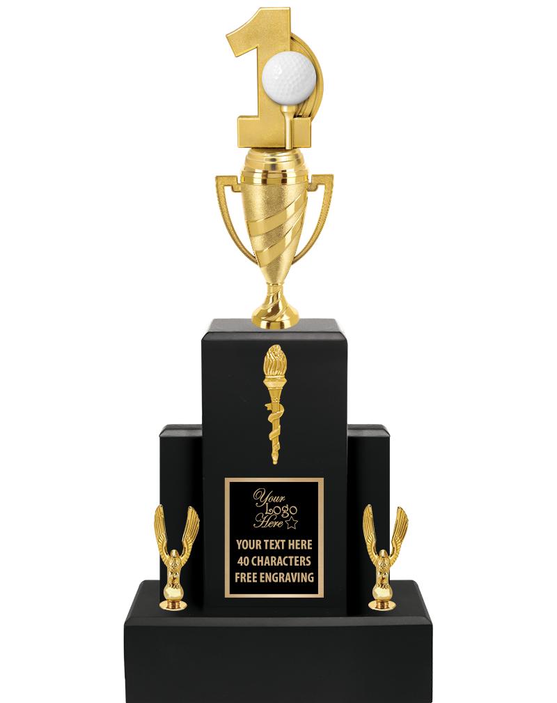 20.75" BLACK WOOD TRP/GOLD CUP