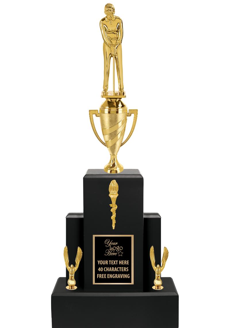 20.75" BLACK WOOD TRP/GOLD CUP