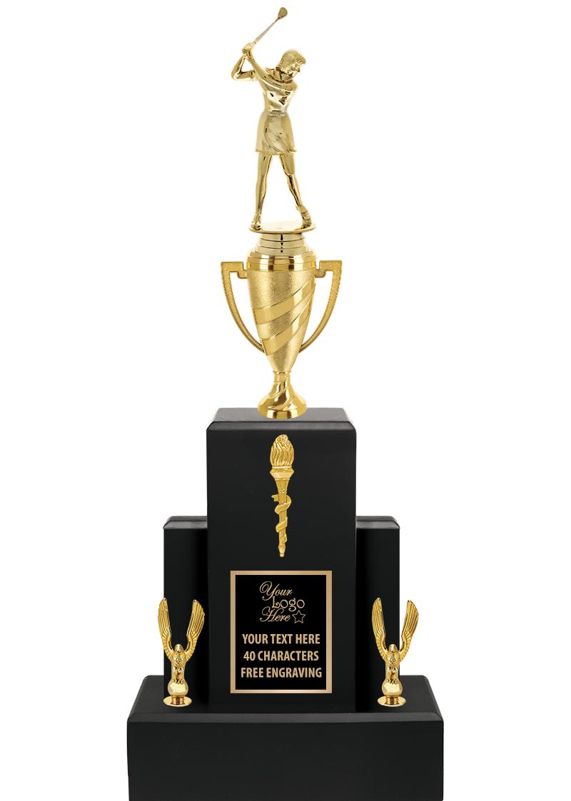 20.75" BLACK WOOD TRP/GOLD CUP