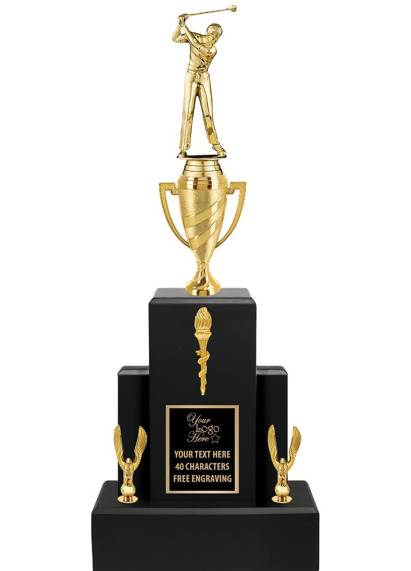 20.75" BLACK WOOD TRP/GOLD CUP