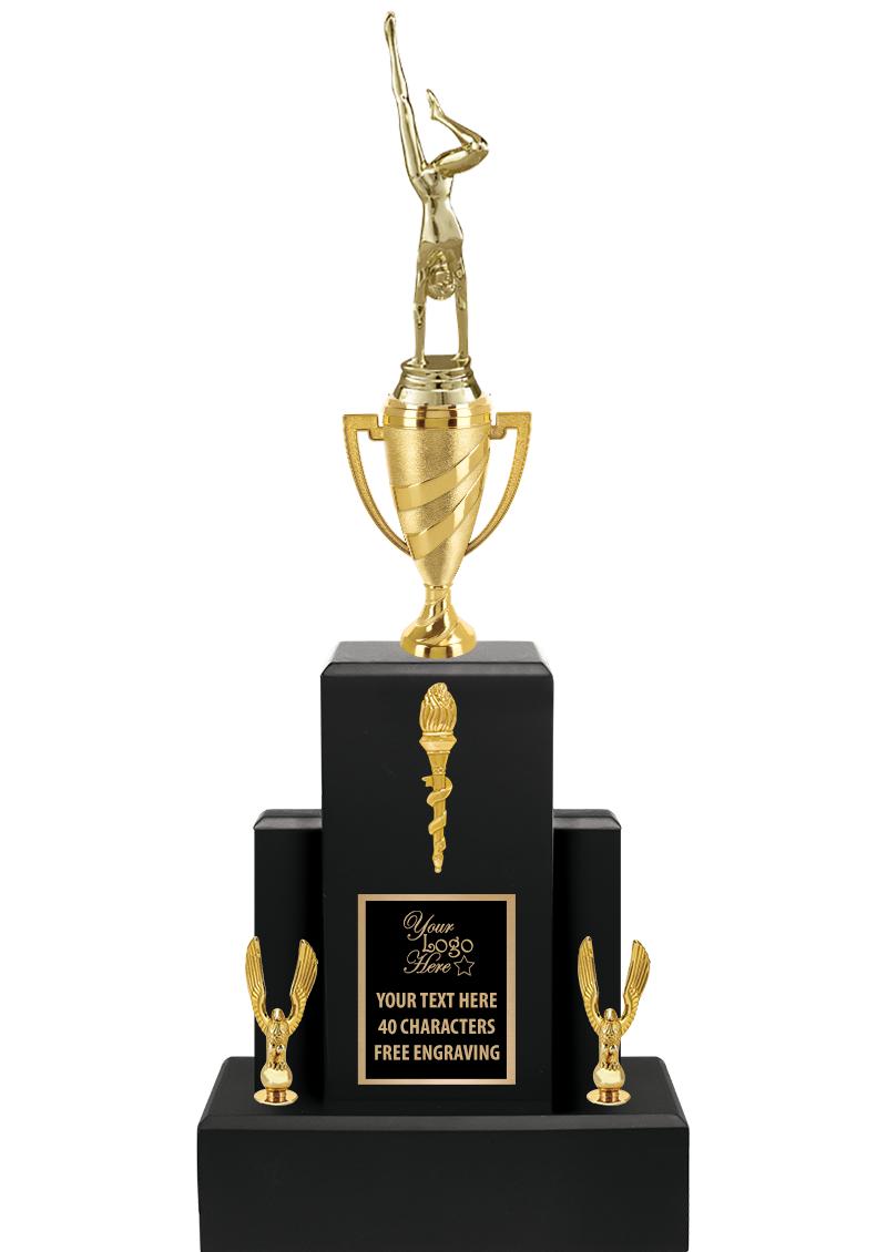 20.75" BLACK WOOD TRP/GOLD CUP