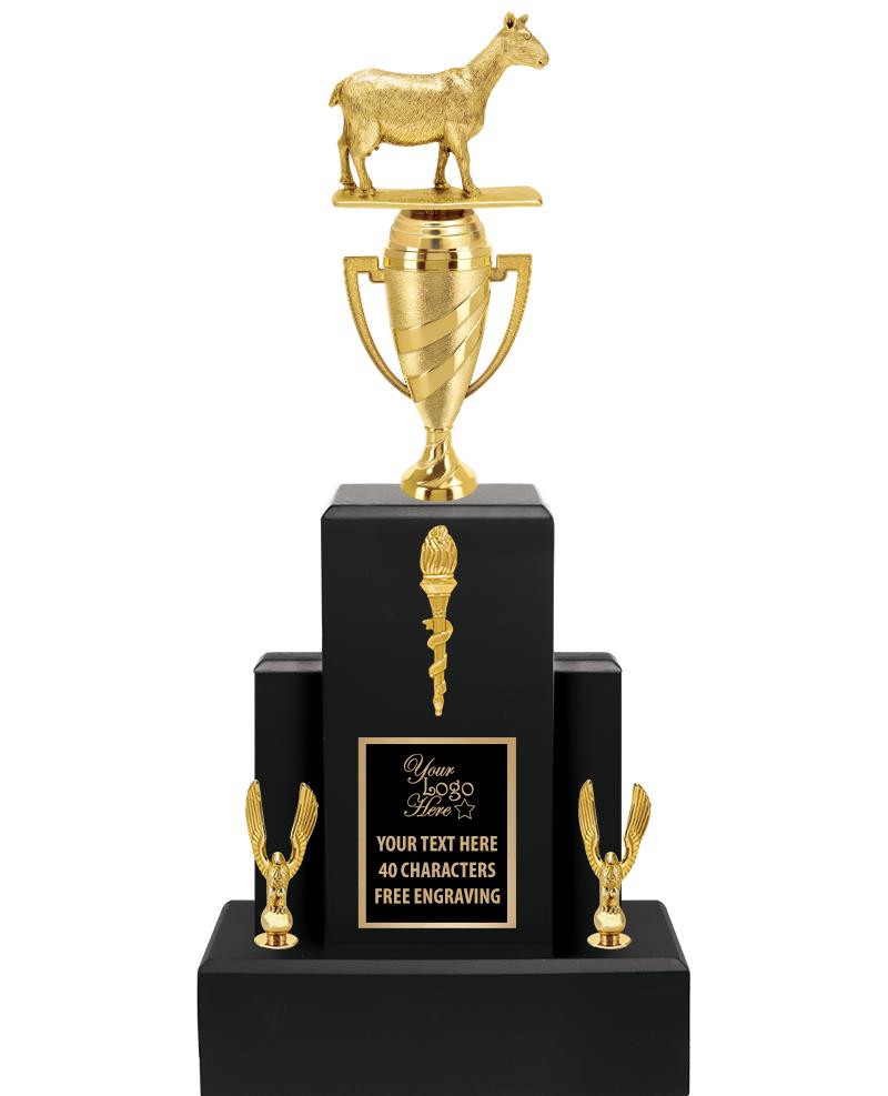 20.75" BLACK WOOD TRP/GOLD CUP