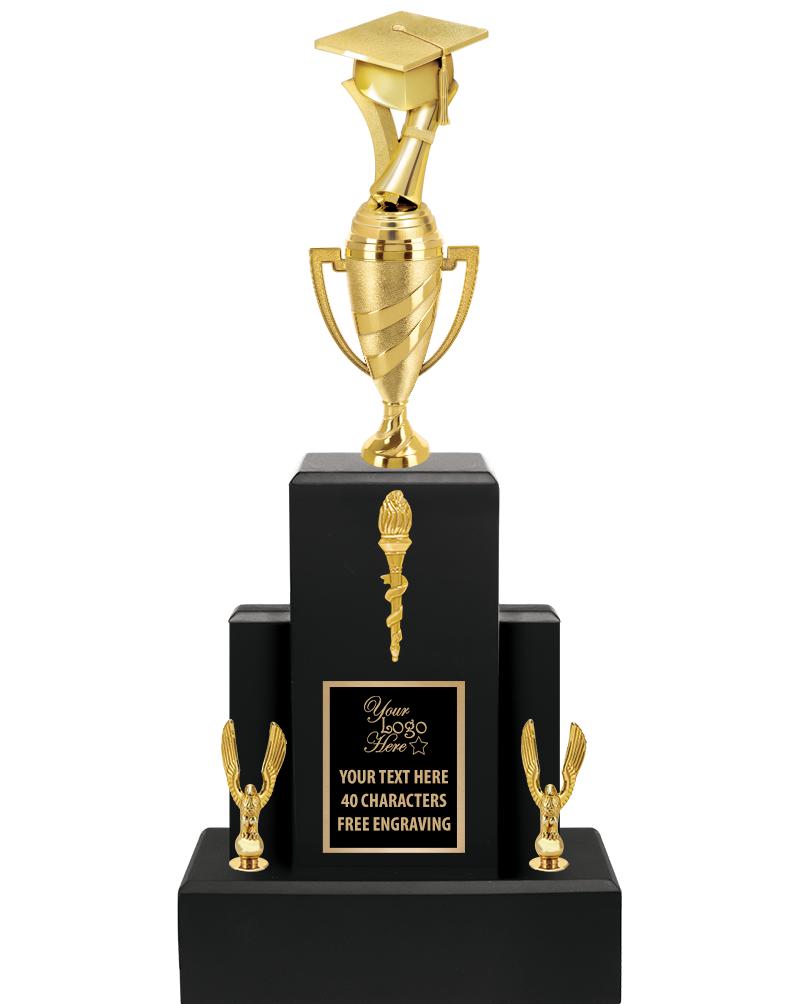 20.75" BLACK WOOD TRP/GOLD CUP