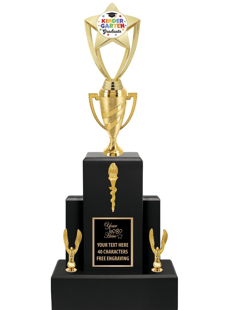 20.75" BLACK WOOD TRP/GOLD CUP