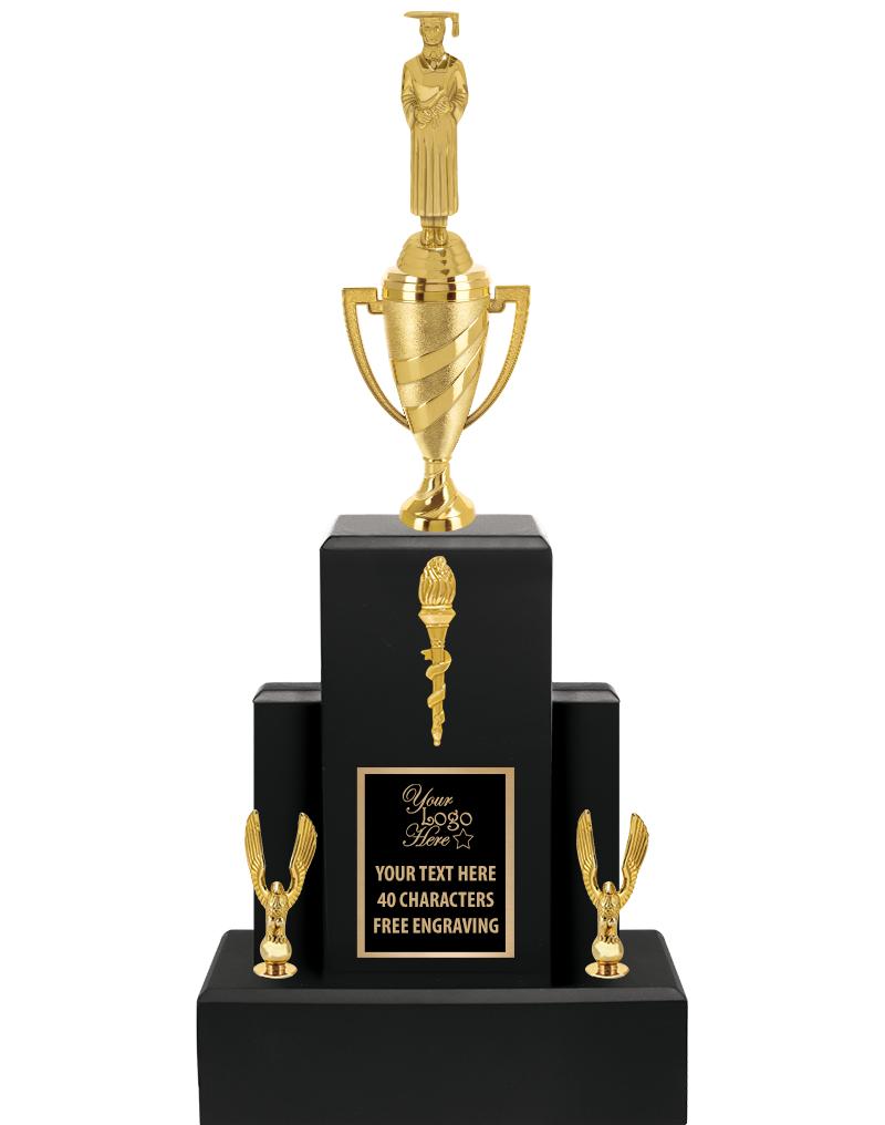 20.75" BLACK WOOD TRP/GOLD CUP