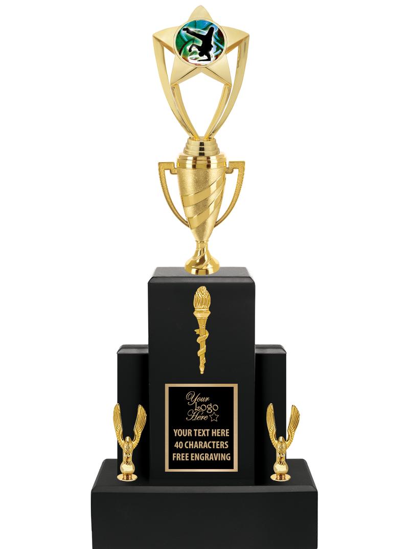 20.75" BLACK WOOD TRP/GOLD CUP