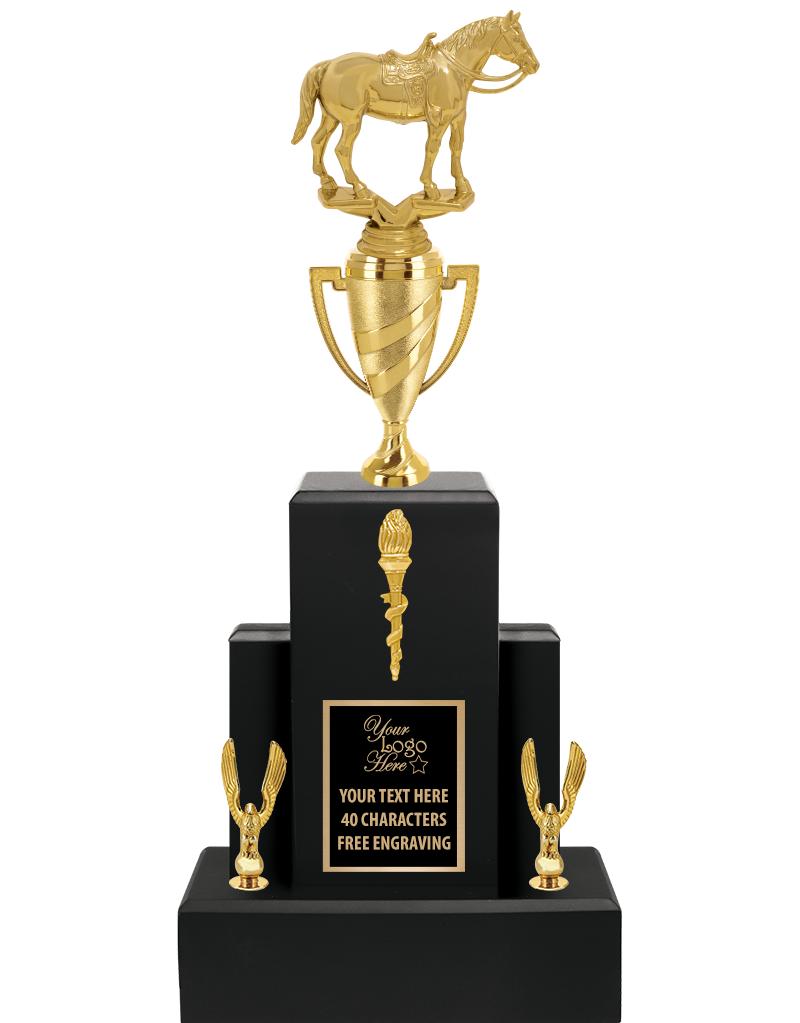 20.75" BLACK WOOD TRP/GOLD CUP