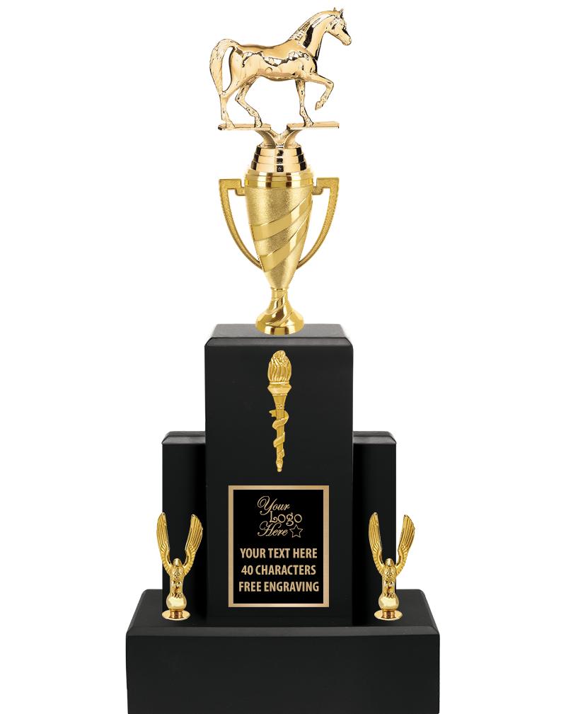 20.75" BLACK WOOD TRP/GOLD CUP