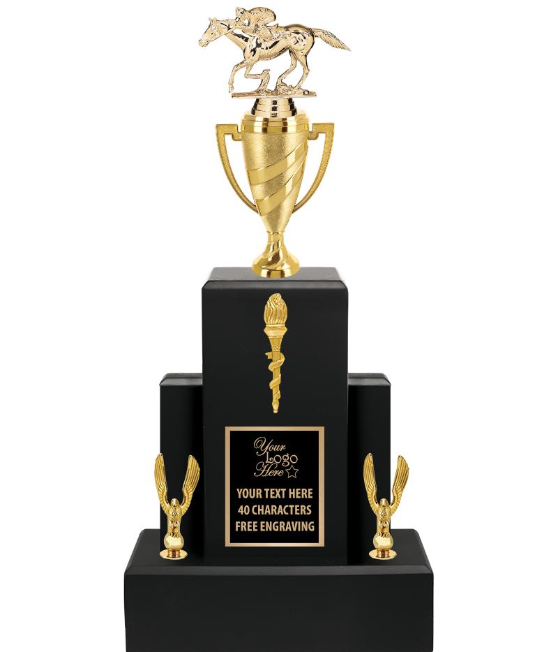 20.75" BLACK WOOD TRP/GOLD CUP