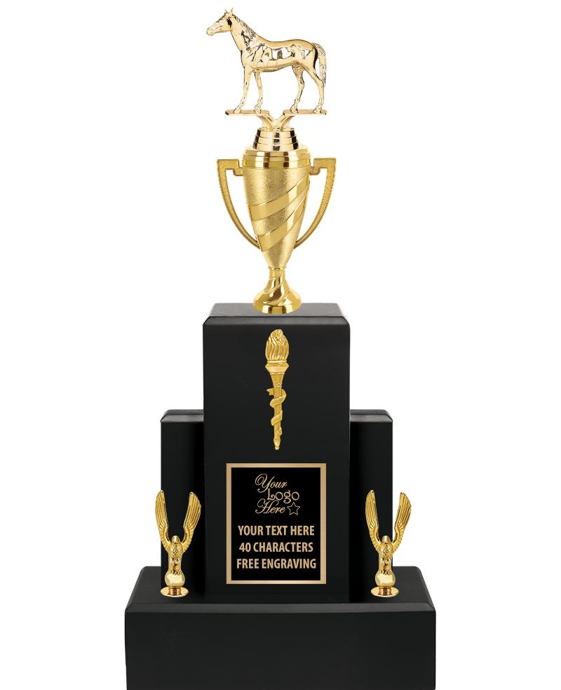 20.75" BLACK WOOD TRP/GOLD CUP