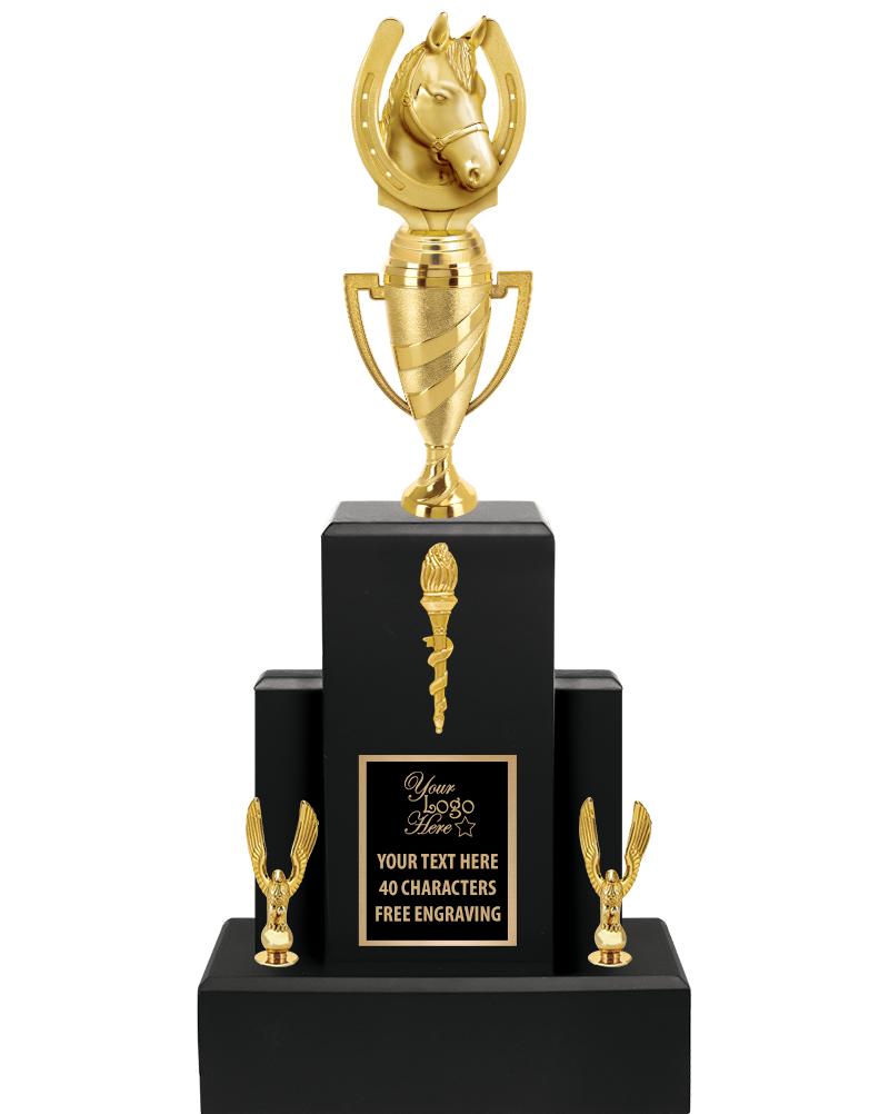 20.75" BLACK WOOD TRP/GOLD CUP