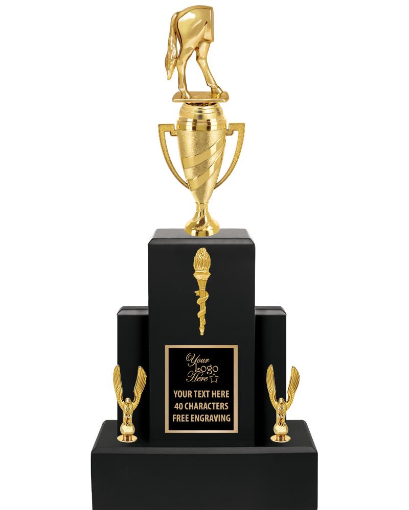 20.75" BLACK WOOD TRP/GOLD CUP