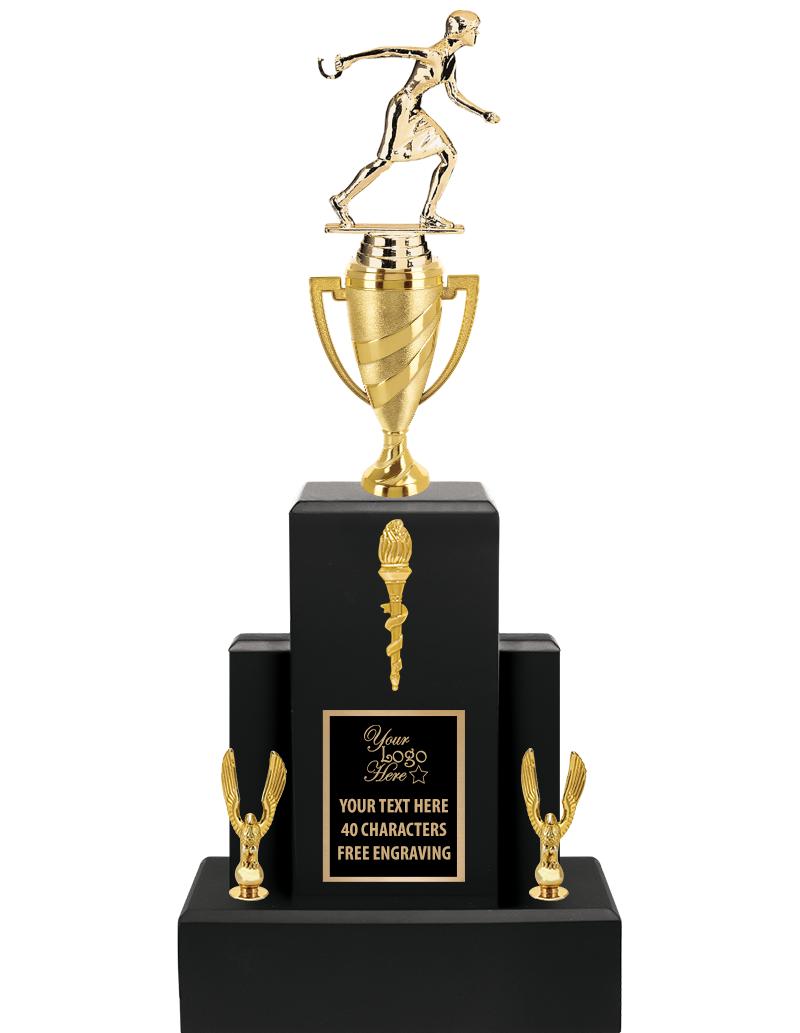 20.75" BLACK WOOD TRP/GOLD CUP