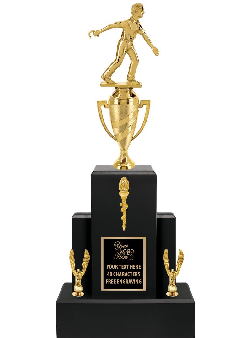 20.75" BLACK WOOD TRP/GOLD CUP