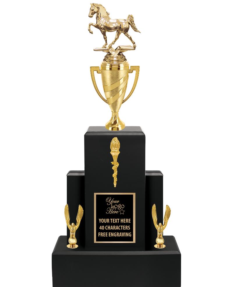 20.75" BLACK WOOD TRP/GOLD CUP