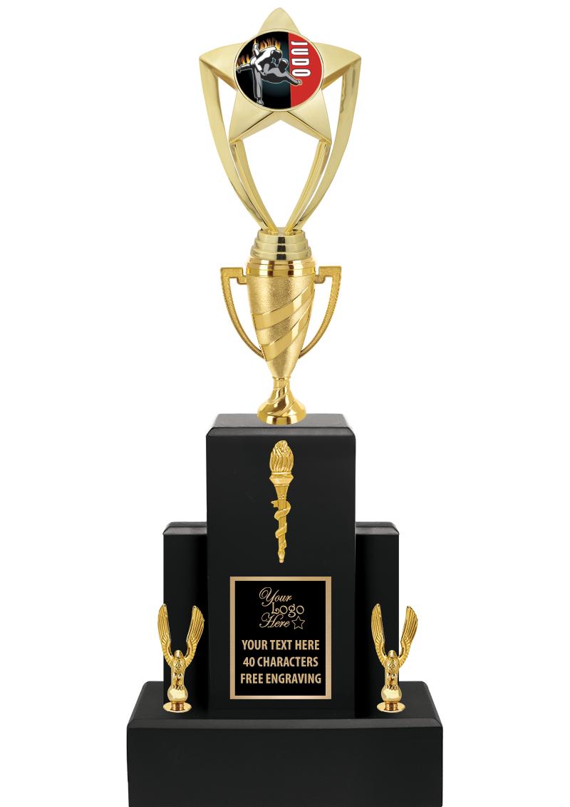 20.75" BLACK WOOD TRP/GOLD CUP