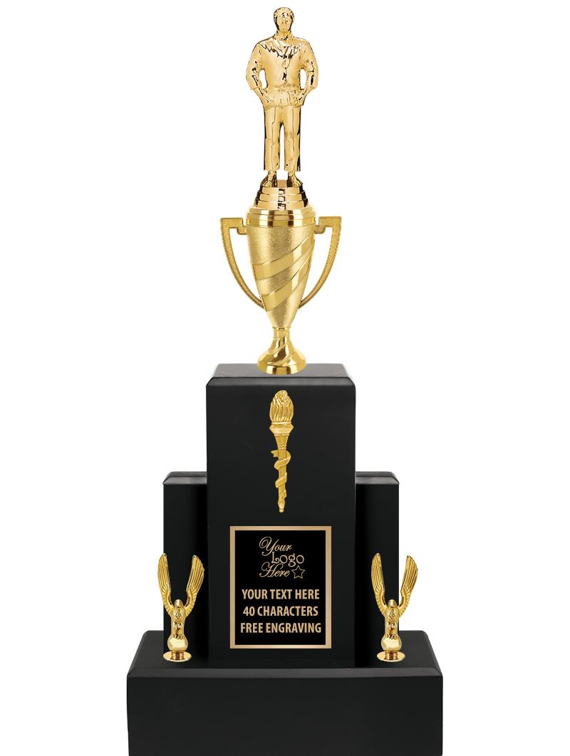 20.75" BLACK WOOD TRP/GOLD CUP