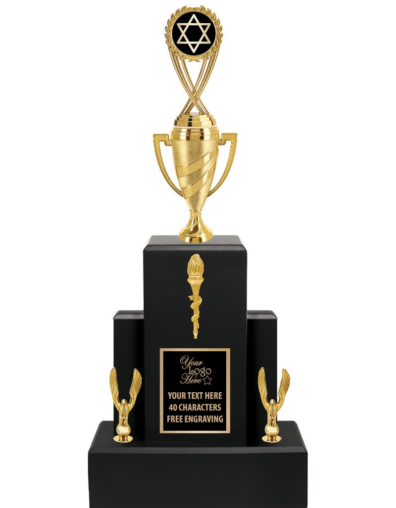 20.75" BLACK WOOD TRP/GOLD CUP