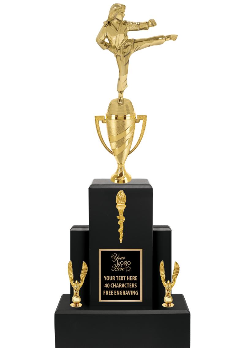 20.75" BLACK WOOD TRP/GOLD CUP