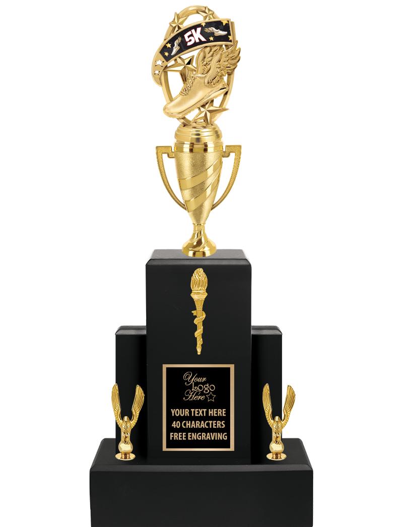 20.75" BLACK WOOD TRP/GOLD CUP