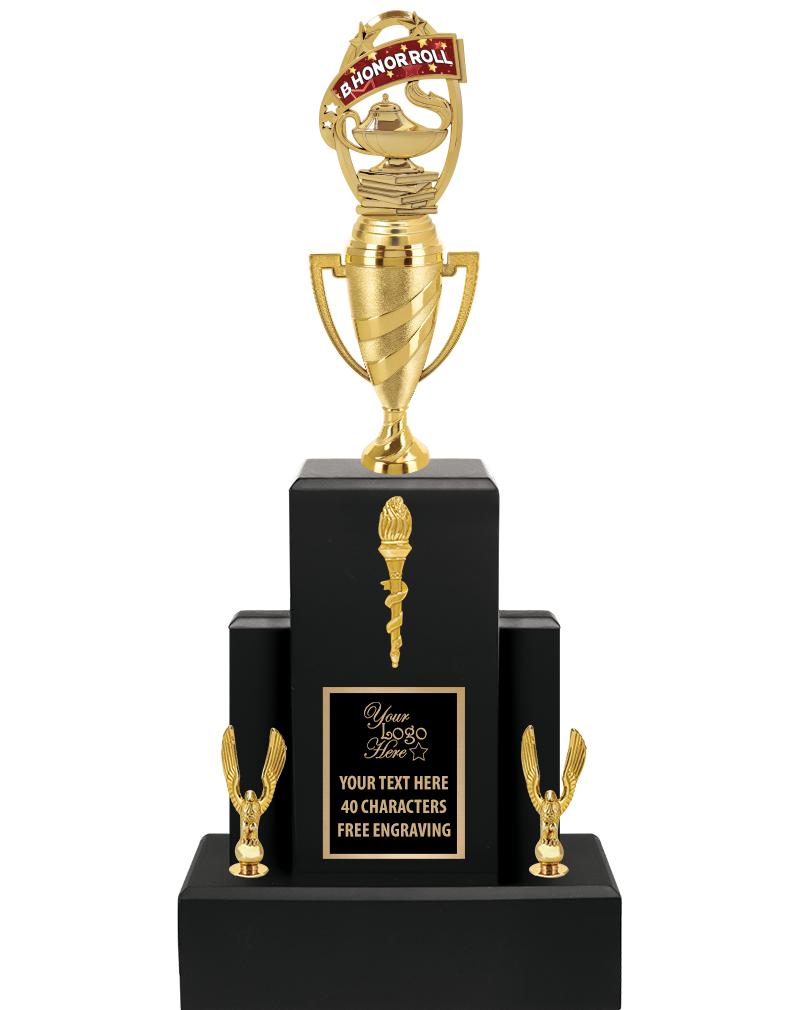 20.75" BLACK WOOD TRP/GOLD CUP