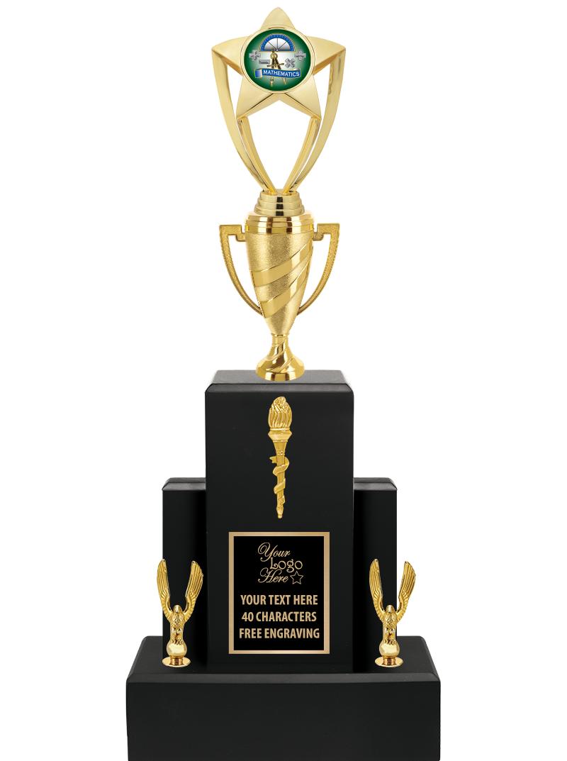 20.75" BLACK WOOD TRP/GOLD CUP