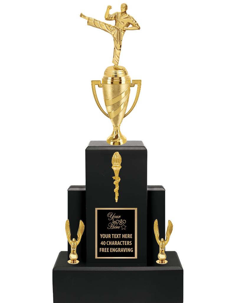 20.75" BLACK WOOD TRP/GOLD CUP