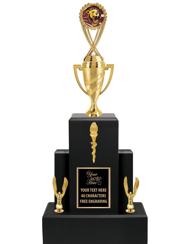 20.75" BLACK WOOD TRP/GOLD CUP