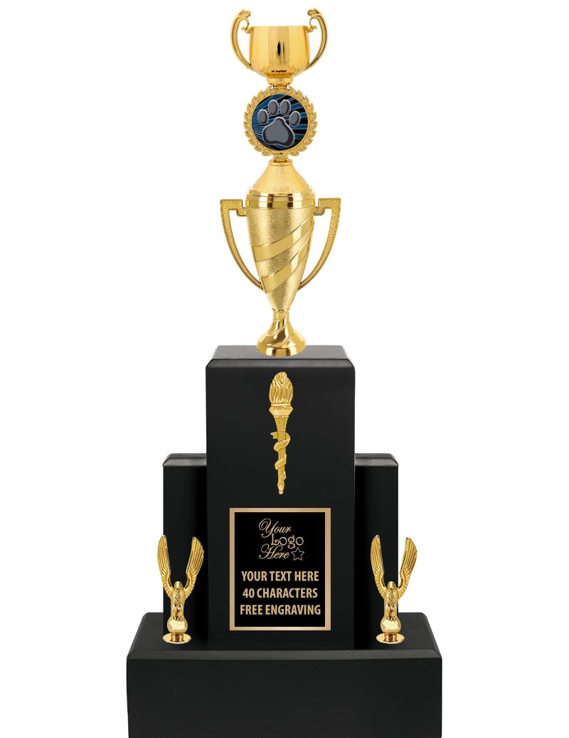 20.75" BLACK WOOD TRP/GOLD CUP