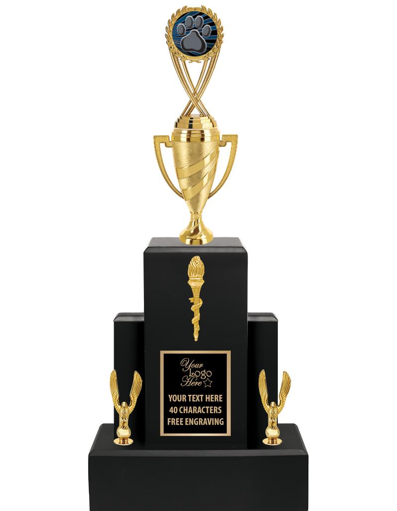 20.75" BLACK WOOD TRP/GOLD CUP