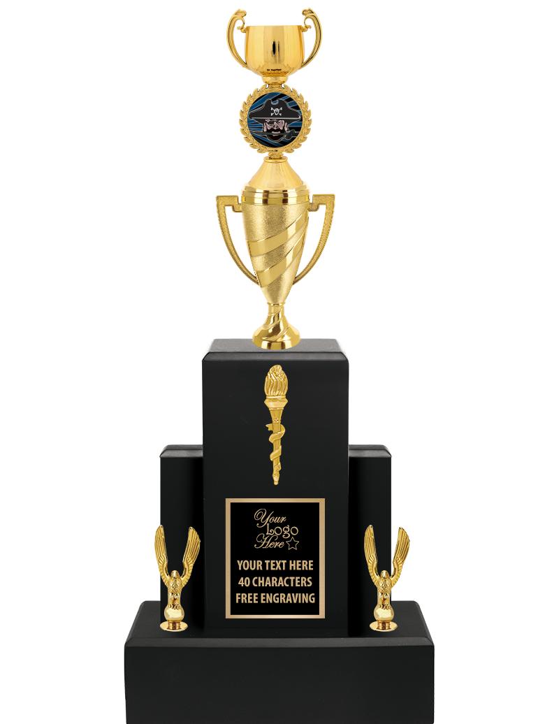 20.75" BLACK WOOD TRP/GOLD CUP