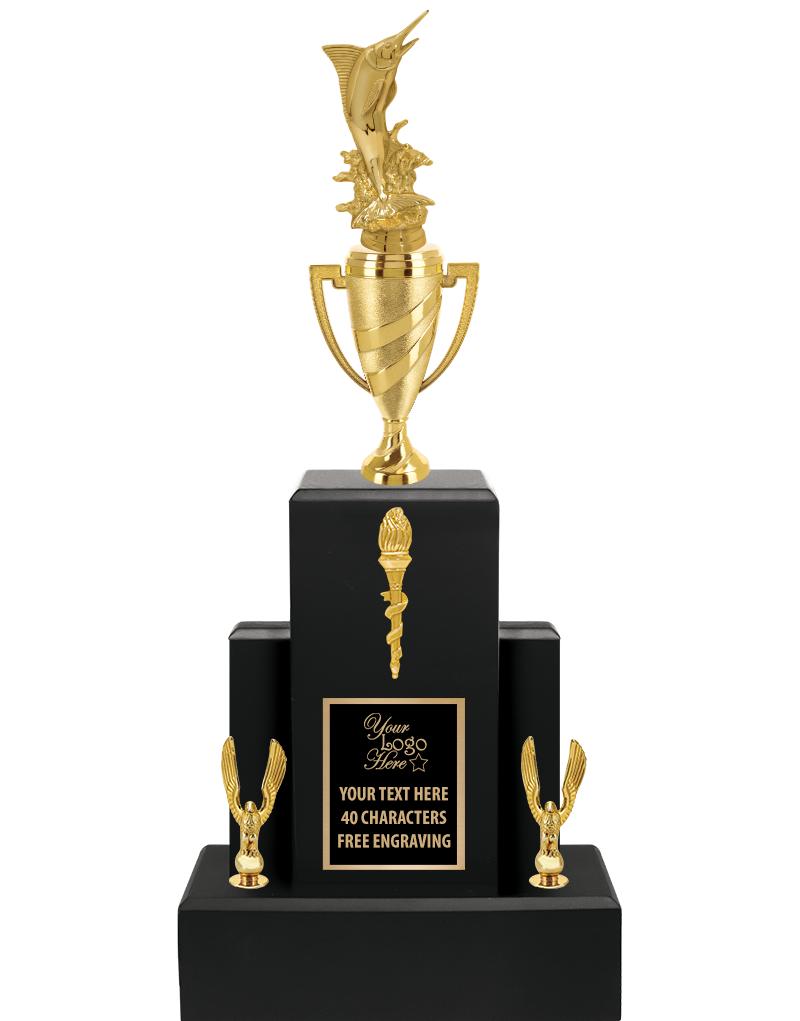 20.75" BLACK WOOD TRP/GOLD CUP