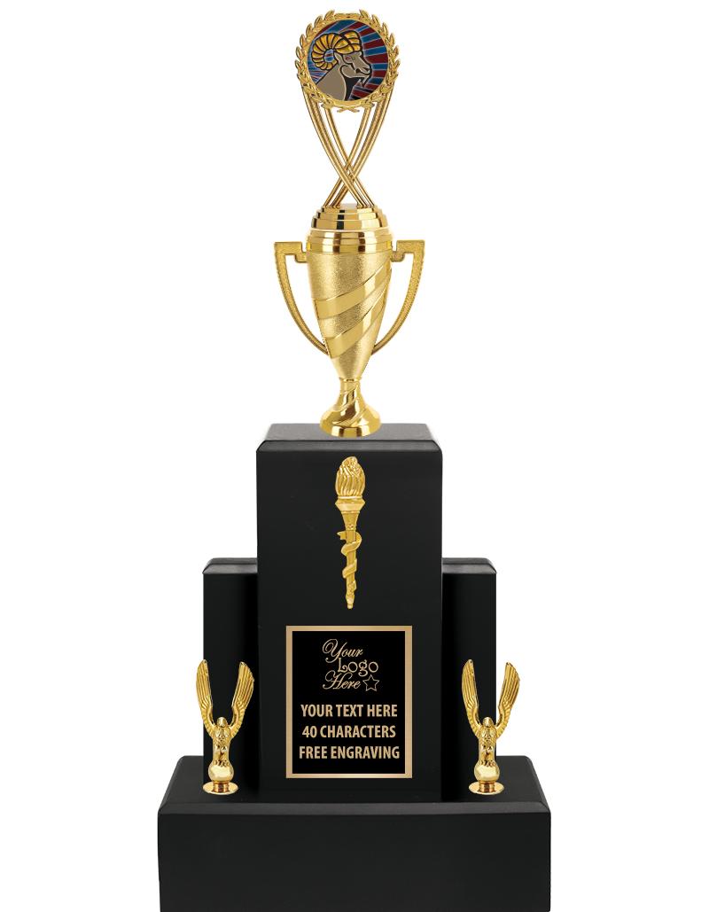 20.75" BLACK WOOD TRP/GOLD CUP