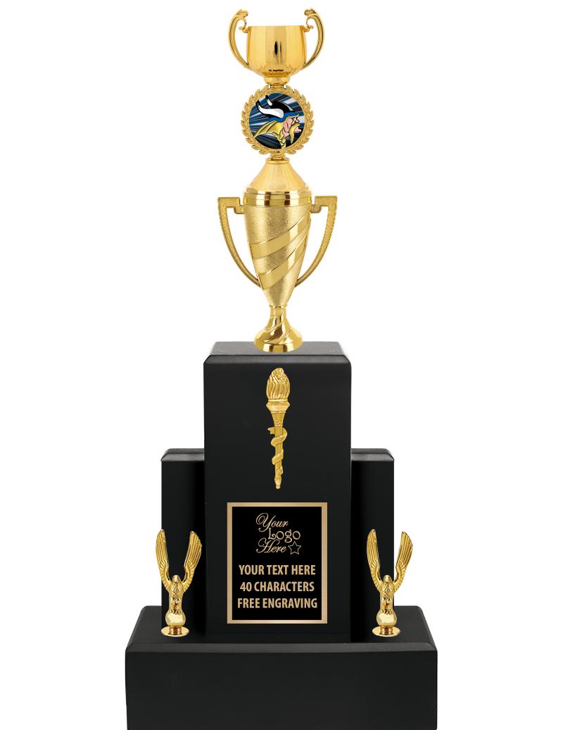 20.75" BLACK WOOD TRP/GOLD CUP