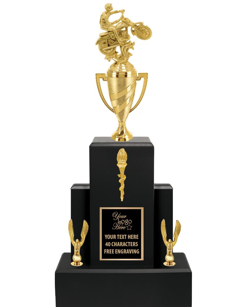 20.75" BLACK WOOD TRP/GOLD CUP